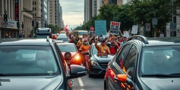 Immigration rallies disrupt major city traffic patterns