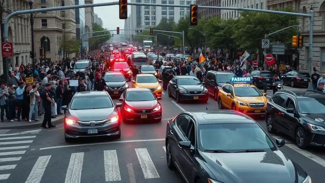 Analyzing traffic disruptions caused by protests