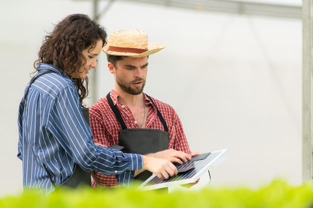 Government agents consulting with local farmers and explaining new aspects of agricultural care within the Sembrando Vida program; filmed outdoors under natural daylight.