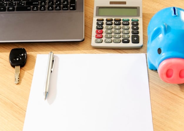 A close-up shot of a calculator displaying loan amounts, with a pen and a contract document lying beside it. The image focuses on the financial aspects of a home loan, emphasizing numbers and paperwork.
