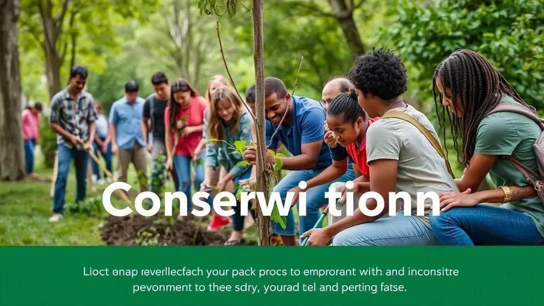 Community efforts in conservation and sustainability