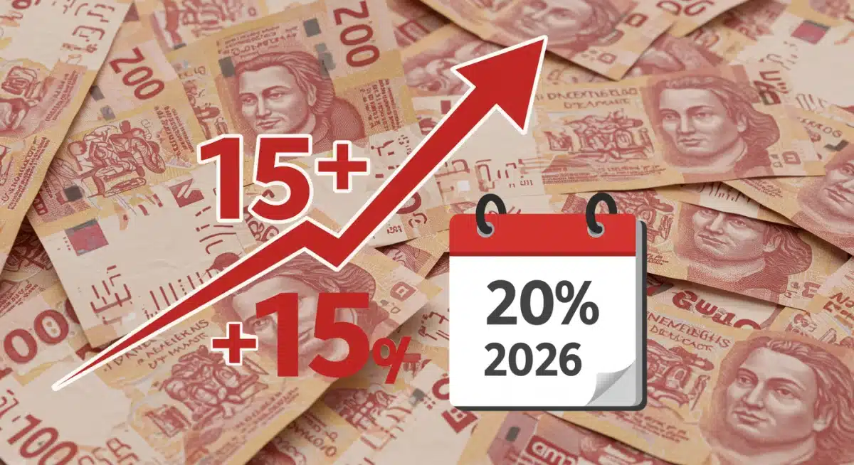 Ilustración del aumento del 15% en el apoyo económico para 2026 del programa Jóvenes Construyendo el Futuro.