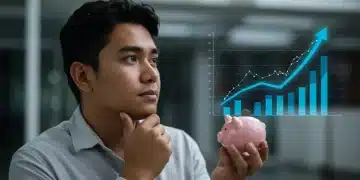 Persona analizando gráficos financieros de inflación con un fondo de ahorro, representando el impacto en el retiro en México.