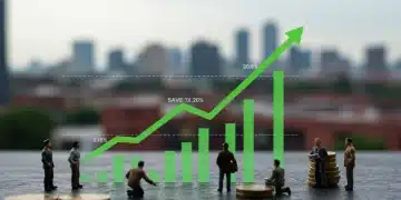 Gráfico digital con tendencia alcista y figuras de ahorradores, representando el mejor rendimiento de AFORE en 2026.