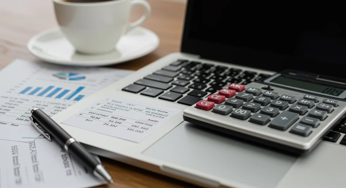 Calculadora financiera mostrando ahorros y beneficios fiscales por enganche bajo en auto.