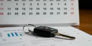Llave de coche sobre reporte de Buró de Crédito con calendario marcando enero de 2026, simbolizando los cambios en financiamiento automotriz.