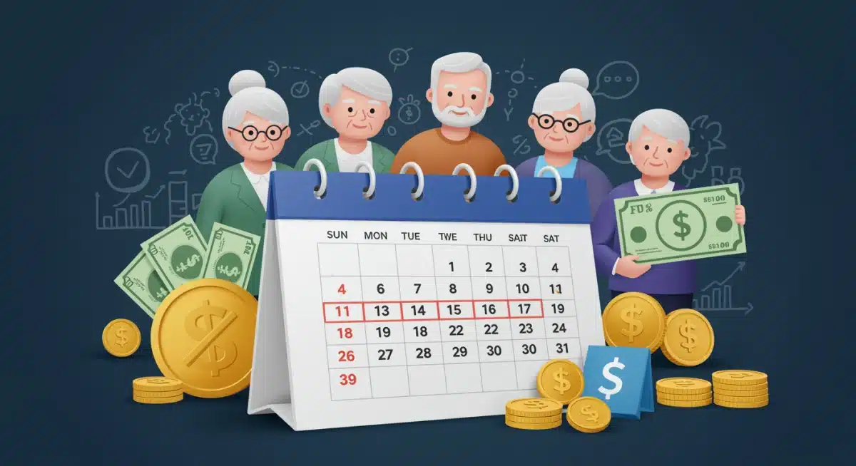 Calendario de pagos de la Pensión Bienestar 2026, con fechas importantes resaltadas.