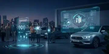Personas explorando opciones de financiamiento automotriz en una agencia moderna para 2026