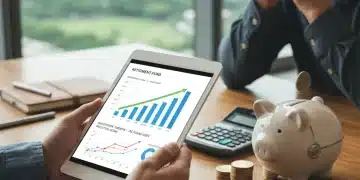 Persona analizando datos financieros y una calculadora, simbolizando la planificación de ahorro para el retiro con beneficios fiscales en AFORE.