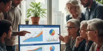 Personas de diferentes edades analizando gráficos financieros de AFORE para su retiro.