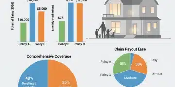 Gráfico comparativo de seguros hipotecarios en 2026 mostrando coberturas y potencial de ahorro del 20%.