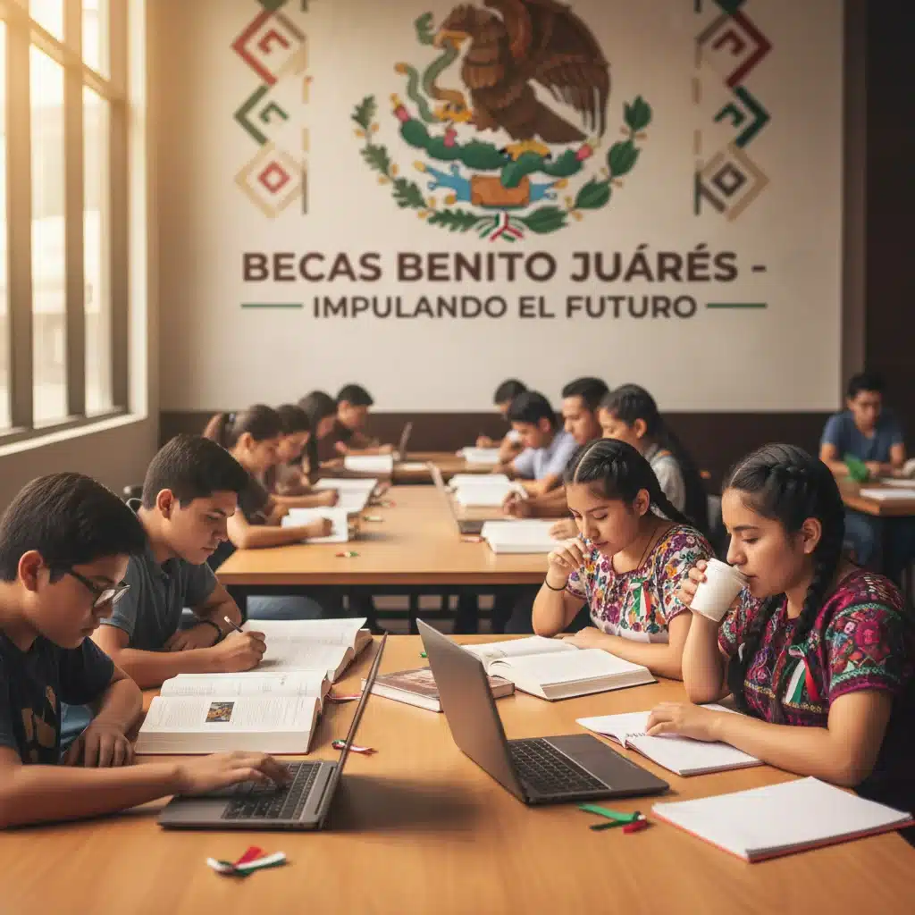 Estudiantes beneficiarios de las Becas Benito Juárez 2026