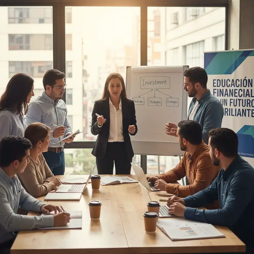 Grupo de mexicanos aprendiendo sobre inversiones y finanzas para su jubilación